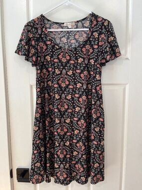 nine britton renie knit dress Nine Britton Renie Dress Size Small Soft Brushed Knit Skater Black Spotted Polka